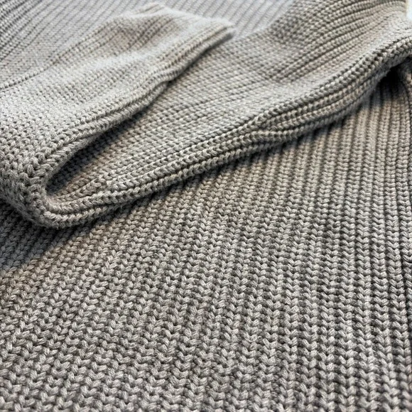525 America Gray Ribbed Crewneck Women's Cozy Quiet Luxury Minimalist Sweater L - Picture 7 of 11